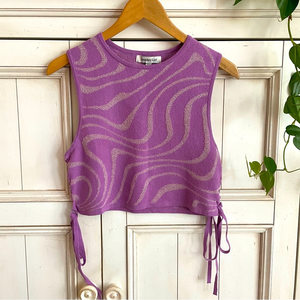 Another Girl Cropped Knitted Tank